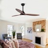 52 Inch Solid Wood Ceiling Fan With Remote And Dimmable LED Light, Modern Farmhouse Ceiling Fan With Reversible DC Motor For Bedroom, Living Room - 4 of 4