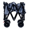 INFURNIC Wheelbarrows And Lawn Carts Collapsible Folding Wagon, Foldable Beach Wagon Garden Cart For Garden, Gray, 46.85"*22.05"*41.34" - 4 of 4
