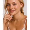 Molenia Multi-strand Initial Pearl Necklace for Women, 14K Gold Plated 925 Silver Double Stacked Layered Personalized Letter Pendant Birthday Jewelry - 3 of 4