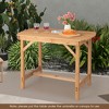 Costway Patio Outdoor Fir Wood Dining Table 1.5'' Umbrella Hole Backyard Garden Natural - 2 of 4
