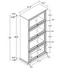 4 Tier Glass Display Cabinet for Living Room Storage Cabinet with Flip Up Glass Doors Perfect Collectors Showcase - 4 of 4