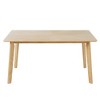 Vynxaria Retro 6-Seater Rectangular Dining Table – Rustic Minimalist Design with Rubberwood Legs for Kitchen & Dining Room - 2 of 4