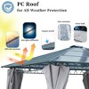 10'x10' Outdoor Gazebo, Patio Aluminum Hardtop Gazebo Canopy with  Mosquito Netting and Privacy Screens for Backyard, Garden -ModernLuxe - 4 of 4