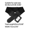 INSPIRE CHIC Women's Rectangular Chunky Buckle Elastic Waist Wide Belts - 3 of 4