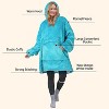 Catalonia Women's Oversized Flannel Blanket Hoodie - Cozy Wearable Plush Fleece Pullover, Soft Lounge Sweatshirt for Home, Camping, Outdoor Comfort - 3 of 4