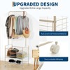 Laundry Cart, Metal 3-In-1 Rolling Hamper with Hanging Rack & Shelves - Space Saving Organizer for Apartment Bathroom - 4 of 4