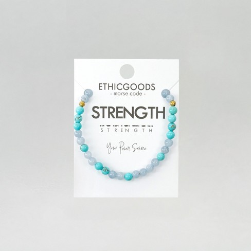 Ethic Goods Girl s 4mm Morse Code Bracelet Mini strength Target