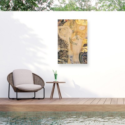 Trademark Fine Art - Gustav Klimt Water Serpents Matted Framed Art
