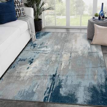 Luxe Weavers Distressed Abstract Area Rug