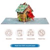 Paper Love 3D Love Bird House Pop Up Christmas Card, 100% Recycled and Eco-Friendly, 8" x 6" Cover - With Note Tag - 4 of 4