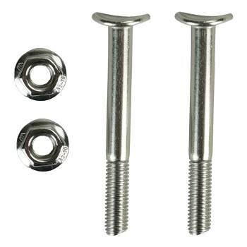 Pool Central Convex Screw and Nut Set for Swimming Pool Handrail Steps 4pc 3"- Silver