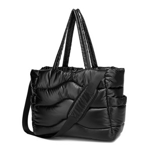 Generic Quilted Puffer Tote Bag for Women- Stylish Multi-Way Carrying Shoulder Bag - 1 of 4