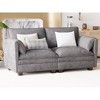 74.27" Loveseat Sofa, 2-Seater Mid Century Modern Couch for Small Spaces, Apartment, Bedroom, Office - 3 of 4