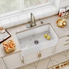 30'' Rectangular Fireclay Farmhouse Apron Kitchen Sink with Touchless Faucet, White/Brushed Nickel - 3 of 4