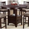 Anybear 1pc Round Counter Height Dining Table with Shelve - 2 of 4