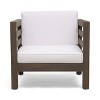 CAVINAS Outdoor Acacia Wood Patio Club Chairs with Thick Foam Cushion,Wooden Patio Furniture for Garden,Backyard,Balcony,White - 4 of 4