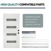 36 x 80 Fiberglass Entry Door, White Finish Knock-Down Fiberglass Door with New Packaging Vinyl Frame, 4-Lite Frosted Glass - 3 of 4
