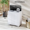 Costway 20lbs Compact Mini Portable Twin Tub Washing Machine Washer Spain Spinner Gray/Black - 3 of 4