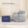 MAXYOYO Giant Bean Bag Chair, Stuffed Bean Bag Couch for Living Room, Grey - 4 of 4