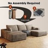 107" Cloud Plush Corduroy U-Shaped Sectional Sofa with Right Chaise & Ottoman - 2 of 4