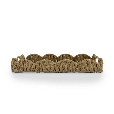 Woven Breakfast Tray Scalloped - Bullseye's Playground™