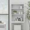 Gulches Over The Toilet Rack 2-Tier White Space Saver E1 MDF UV Painting 2 Doors Bathroom Storage Organizer Freestanding Shelf - 3 of 4