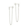 SHINE by Sterling Forever Chelsea CZ Chain Drop Stud Earrings - 3 of 4