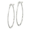 Black Bow Jewelry Twisted Oval Hoop Earrings in Sterling Silver - 37mm (1 7/16 Inch) - 2 of 4