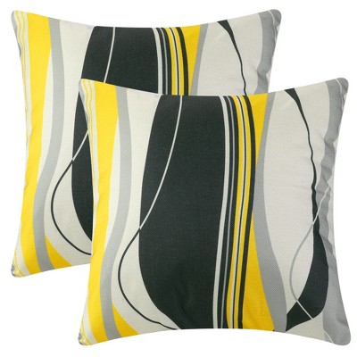 Unique Bargains Printing Soft Throw Invisible Zipper for Home Decor Bedroom Pillow Covers 2 Pcs