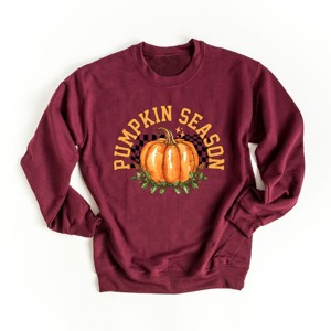 Simply Sage Market Pumpkin Season Checkered Sweatshirt - 1 of 4