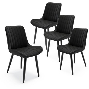 GDFStudio Bennett Modern Faux Leather Upholstered Dining Chair
