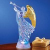 Collections Etc LED Lighted Color-Changing Snow Holiday Angel Decoration 6.75 X 3.75 X 12 Clear - image 2 of 2