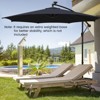 Tangkula 10FT Solar Offset Umbrella Tilted Cantilever Hanging Umbrella with 112 LED Lights Patio Sun Shade with Crank Handle Beige/Coffee/Navy/Wine - 4 of 4