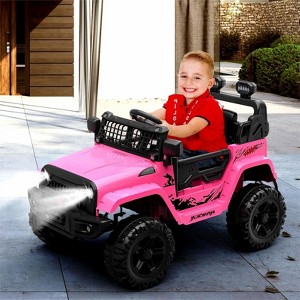 Kids Ride on Truck - Electric Car with Parent Remote Control, Spring Suspension, 2 - Speed Off - Road, LED Lights, Ideal Gift - 1 of 4
