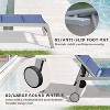 Okak 2 PCS Patio Chaise Lounge with Extra Table,Aluminum Poolside Chaise Outdoor Tanning Chair with Adjustable Backrest for Beach&Backyard - 3 of 4