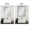 Amanti Art Mirror Makeover Bathroom Mirror Frame Border Kit  - Fully Assembled Peel and Stick Frame - Mirror NOT Included - Brushed Metallic Trim - 4 of 4