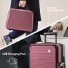 20-Inch Carry-On Luggage with USB Port, TSA Lock, Front Pocket, and 360° Spinner Wheels, Lightweight and Durable Suitcase for Easy Travel - 3 of 4