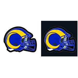 Evergreen Ultra-Thin Edgelight LED Wall Decor, Helmet, Los Angeles Rams- 19.5 x 15 Inches Made In USA - 1 of 4