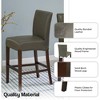 New Pacific Direct Milton Bonded Leather Counter Stool 26",Brown Legs,Vintage Gray,Fully Assembled - 3 of 4