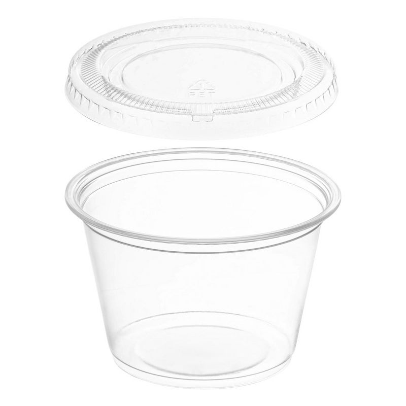 Lid For Clear Plastic Disposable Portion / Souffle cup 4oz, 2 of 3