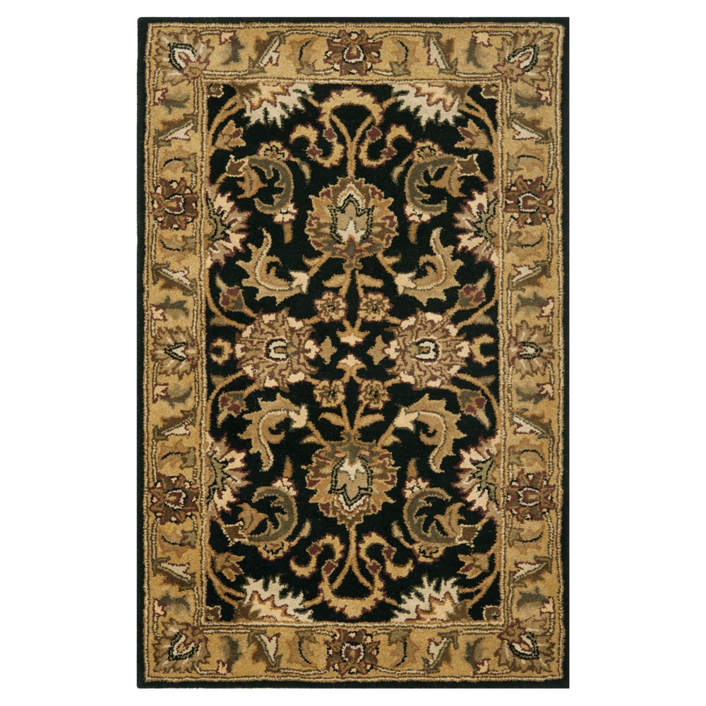 Black/Gold Botanical Tufted Accent Rug - (3'x5') - Safavieh