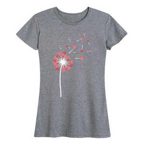 Women's - Instant Message - Dandelion Hearts Short Sleeve Graphic T-Shirt - 1 of 4