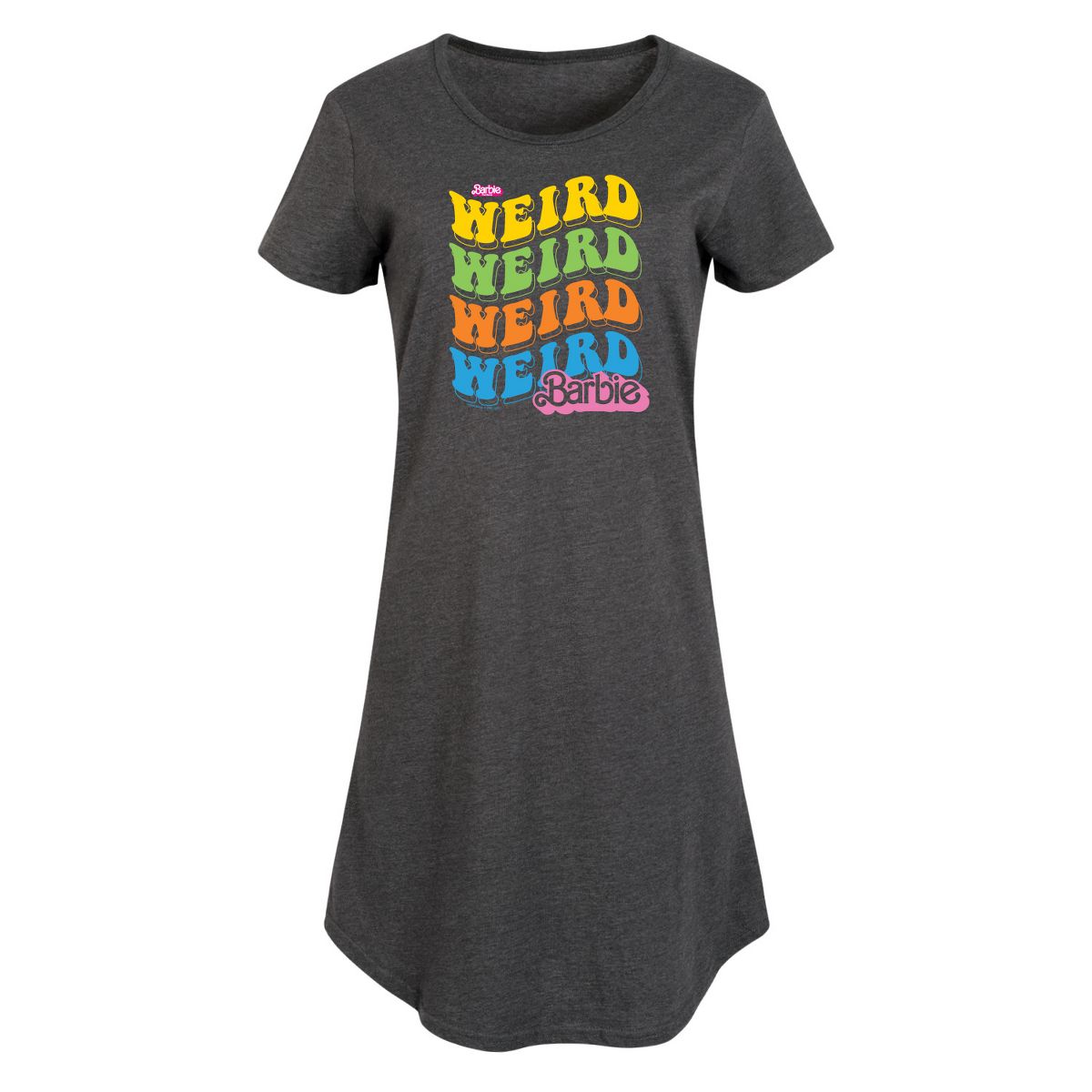 Women's - Barbie - Weird Stack Graphic T-shirt Dress - thumbnail 6