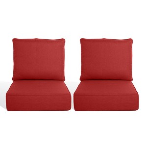 Buenhomino Outdoor Deep Seat Cushion Set 24 x 22 x 6 Inch - 2 Set - 1 of 4