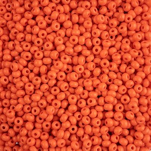 John Bead Czech Seed Beads 6/0 Vial Terra Intensive Orange Matte, 22g - 1 of 1