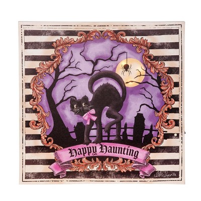 Gallerie II Happy Haunting Cat Light-Up LED Wall Art