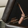 Merrill Double Opening Leather Storage Ottoman - Chocolate Brown - Christopher Knight Home - image 4 of 4