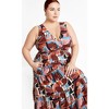 Women's Plus Size Amara Print Maxi Dress - brown | CITY CHIC - image 2 of 4