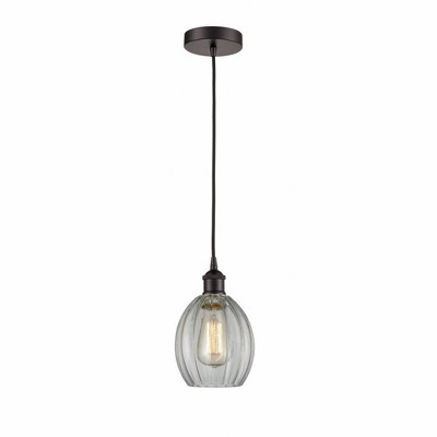 Eaton - 1 Light Cord Hung Mini Pendant In Industrial Style-10.75 Inches Tall and 5.5 Inches Wide