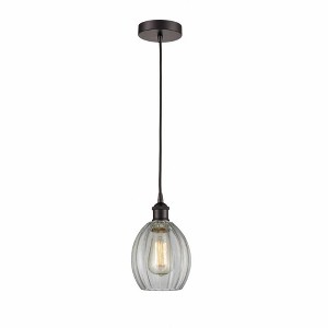 Eaton - 1 Light Cord Hung Mini Pendant In Industrial Style-10.75 Inches Tall and 5.5 Inches Wide - 1 of 1